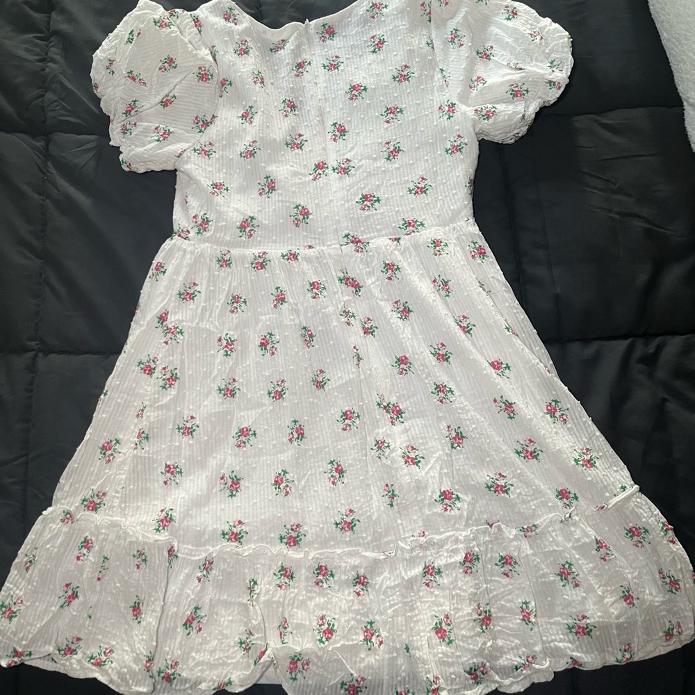 Altar’d State Floral White Dress with Pink Accents, Size XS - Picture 2 of 3